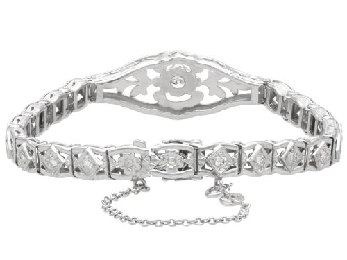 VINTAGE 179CT DIAMOND AND 14CT WHITE GOLD BRACELET CIRCA 1950 - ADDITIONAL PHOTO 6