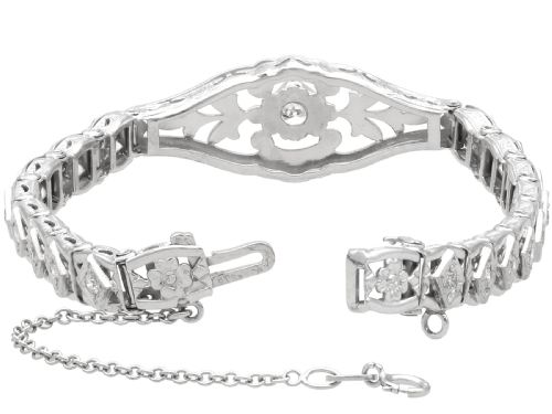 VINTAGE 179CT DIAMOND AND 14CT WHITE GOLD BRACELET CIRCA 1950 - ADDITIONAL PHOTO 7