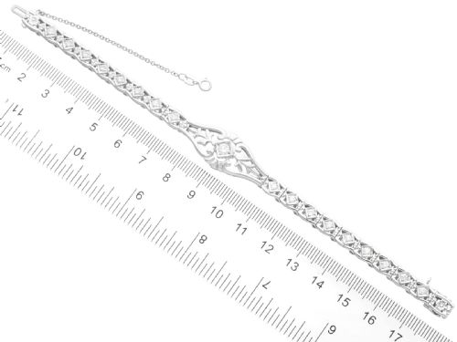 VINTAGE 179CT DIAMOND AND 14CT WHITE GOLD BRACELET CIRCA 1950 - ADDITIONAL PHOTO 8