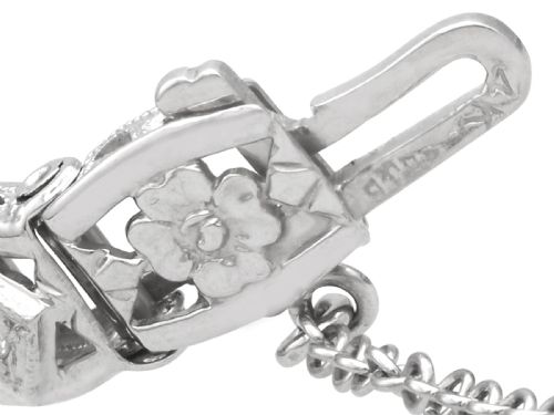 VINTAGE 179CT DIAMOND AND 14CT WHITE GOLD BRACELET CIRCA 1950 - ADDITIONAL PHOTO 9