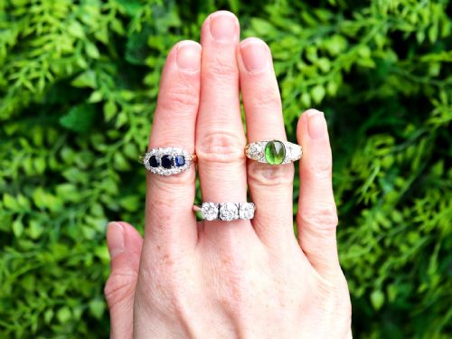 fig 2. Antique 2.54ct Demantoid Garnet and 1.58ct Diamond 18ct Yellow Gold Ring Circa 1900