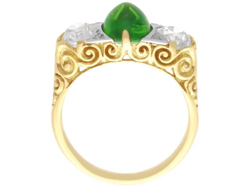 fig 9. Antique 2.54ct Demantoid Garnet and 1.58ct Diamond 18ct Yellow Gold Ring Circa 1900