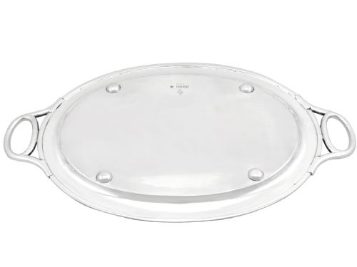 ANTIQUE VICTORIAN STERLING SILVER TRAY 1878 - ADDITIONAL PHOTO 9
