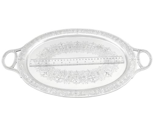 ANTIQUE VICTORIAN STERLING SILVER TRAY 1878 - ADDITIONAL PHOTO 10
