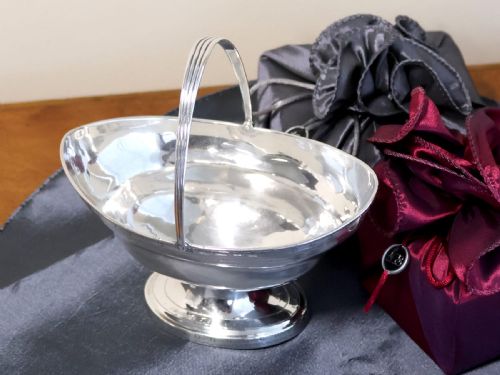 ANTIQUE GEORGE III SCOTTISH STERLING SILVER SUGAR BASKET - ADDITIONAL PHOTO 1