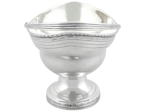 ANTIQUE GEORGE III SCOTTISH STERLING SILVER SUGAR BASKET - ADDITIONAL PHOTO 6