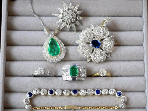 ANTIQUE 178CT SAPPHIRE AND 305CT DIAMOND 18CT YELLOW GOLD BRACELET CIRCA 1930 - ADDITIONAL PHOTO 6