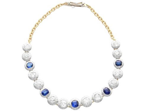 ANTIQUE 178CT SAPPHIRE AND 305CT DIAMOND 18CT YELLOW GOLD BRACELET CIRCA 1930 - ADDITIONAL PHOTO 10