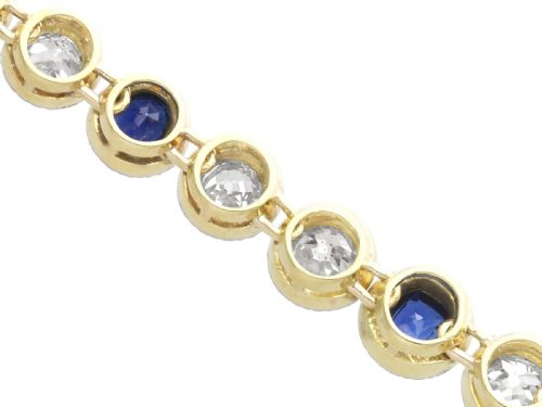 ANTIQUE 178CT SAPPHIRE AND 305CT DIAMOND 18CT YELLOW GOLD BRACELET CIRCA 1930 - ADDITIONAL PHOTO 14