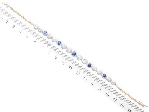 ANTIQUE 178CT SAPPHIRE AND 305CT DIAMOND 18CT YELLOW GOLD BRACELET CIRCA 1930 - ADDITIONAL PHOTO 16