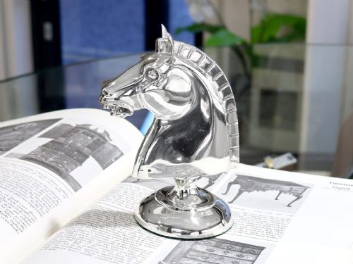 ANTIQUE GEORGE V STERLING SILVER CHESS KNIGHT DESK PAPERWEIGHT - ADDITIONAL PHOTO 4