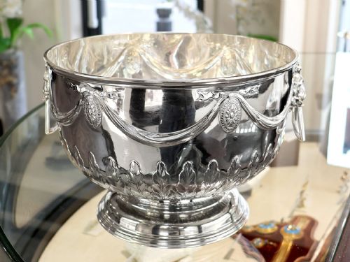 ANTIQUE VICTORIAN STERLING SILVER PRESENTATION BOWL - ADDITIONAL PHOTO 1