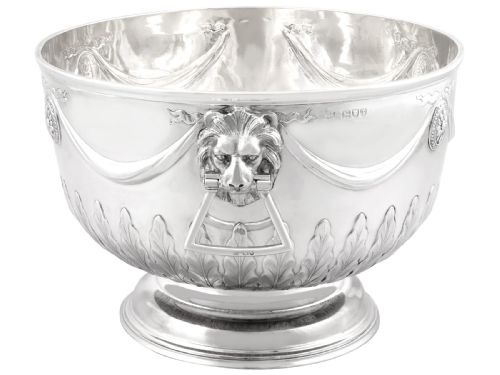 ANTIQUE VICTORIAN STERLING SILVER PRESENTATION BOWL - ADDITIONAL PHOTO 5
