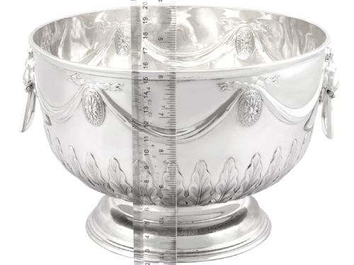 ANTIQUE VICTORIAN STERLING SILVER PRESENTATION BOWL - ADDITIONAL PHOTO 10