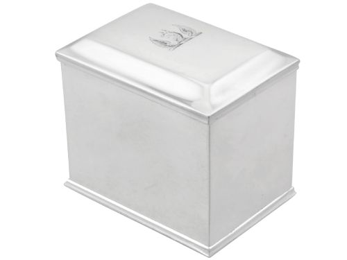 Antique George III Sterling Silver Tea Caddy (1763)