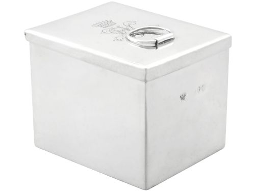 Antique Victorian Sterling Silver Tea Caddy (1890)