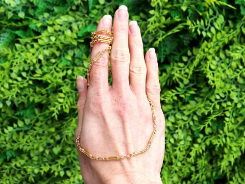 fig 1. Antique Victorian 18ct Yellow Gold Chain Necklace Circa 1880