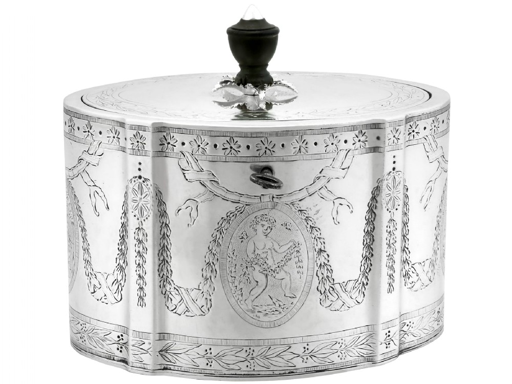 Antique George III Sterling Silver Locking Tea Caddy (1783)