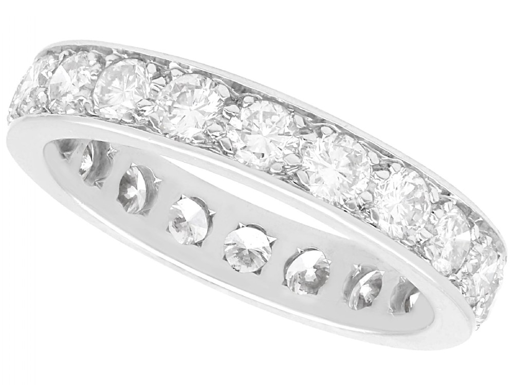 An 18ct white gold full eternity ring set with a continuous circle of round diamonds.