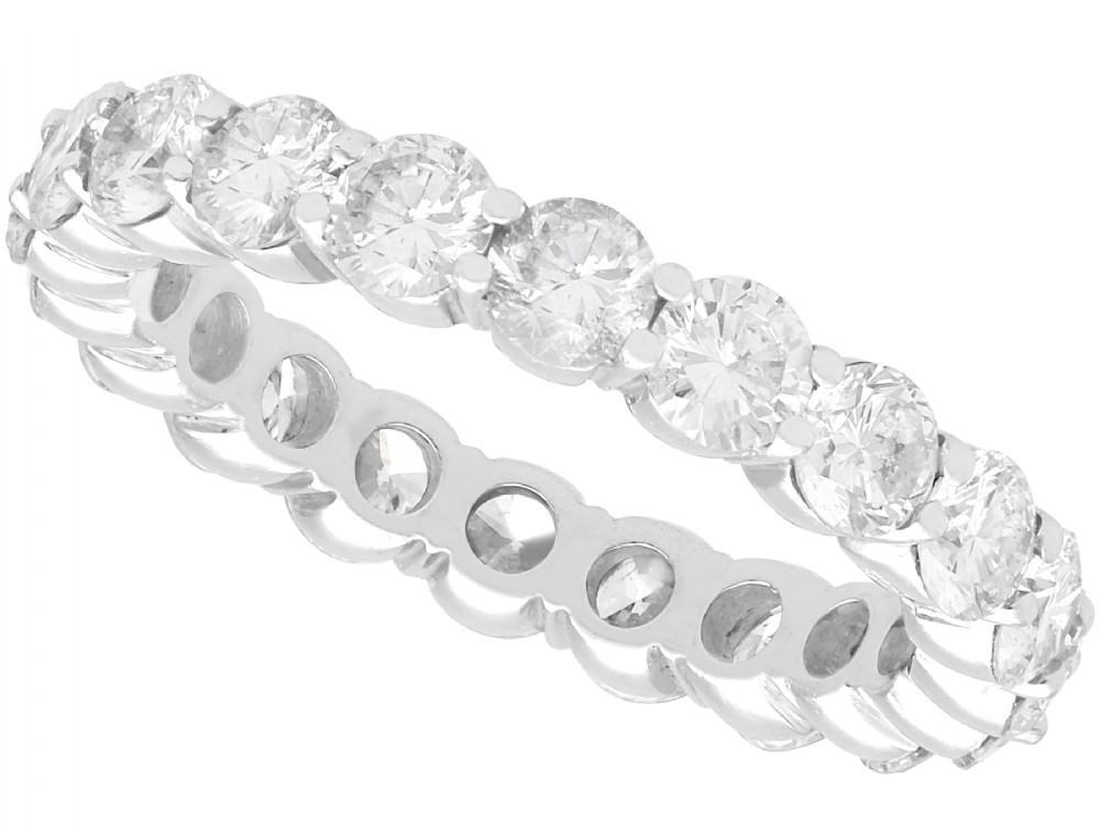 Vintage 2.42ct Diamond and Platinum Full Eternity Ring Circa 1955