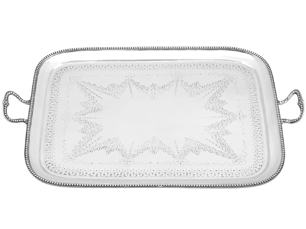 Antique Victorian Sterling Silver Drinks/Liqueur Tray (1865)