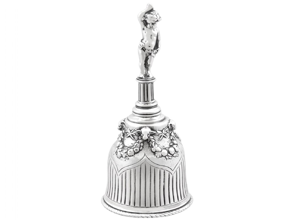 Antique Victorian Sterling Silver Table Bell 
