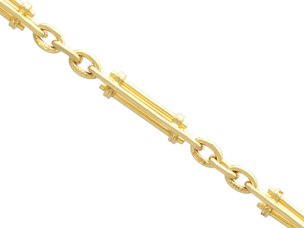 Antique Victorian 18ct Yellow Gold Chain Necklace Circa 1880 View IX