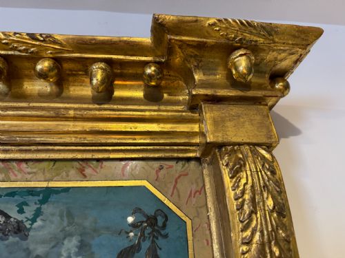REGENCY GILTWOOD MIRROR RARE EGLOMISE PIER MIRROR CIRCA 1815 - ADDITIONAL PHOTO 3
