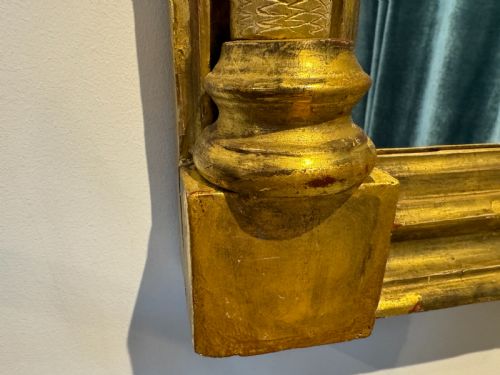 REGENCY GILTWOOD MIRROR RARE EGLOMISE PIER MIRROR CIRCA 1815 - ADDITIONAL PHOTO 5