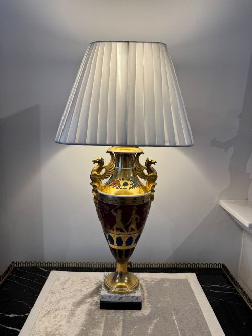 EXCEPTIONAL PARIS PORCELAIN VASE LAMP LOUIS PHILIPPE CIRCA 1835 - ADDITIONAL PHOTO 6
