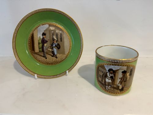 cup saucer rare meissen circa 1800 - CATEGORY: ANTIQUE CERAMICS - DATED 1800
