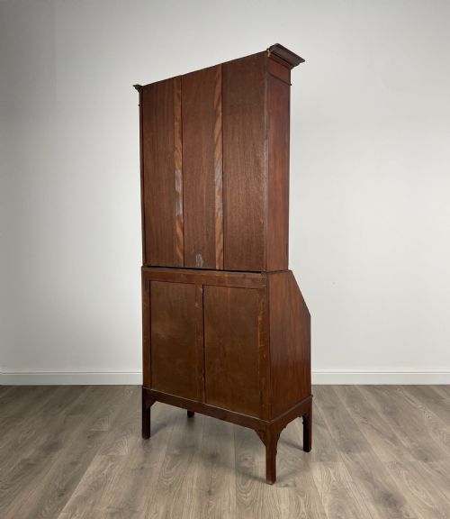 ANTIQUE EDWARDIAN BUREAU BOOKCASE IN WALNUT - ADDITIONAL PHOTO 7