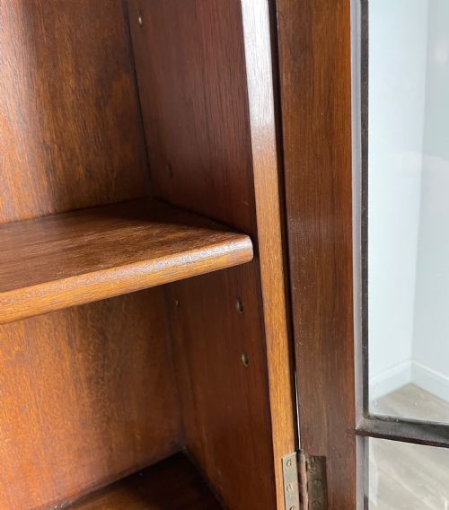 ANTIQUE EDWARDIAN BUREAU BOOKCASE IN WALNUT - ADDITIONAL PHOTO 14