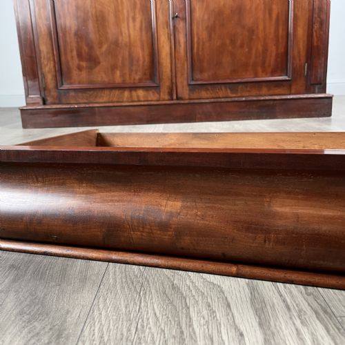 ANTIQUE 19TH CENTURY BOOKCASE ON CUPBOARD IN MAHOGANY - ADDITIONAL PHOTO 3