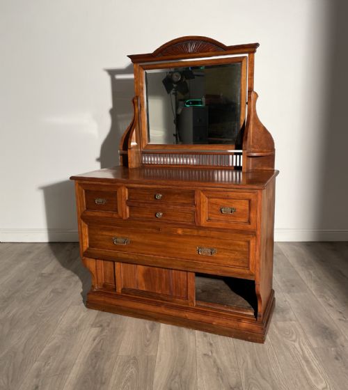 20TH CENTURY EDWARDIAN DRESSING TABLE IN WALNUT - ADDITIONAL PHOTO 5
