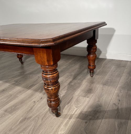 ANTIQUE EDWARDIAN DINING TABLE IN MAHOGANY - ADDITIONAL PHOTO 4