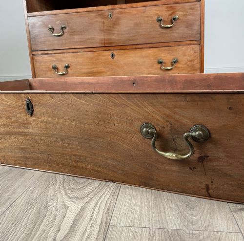 ANTIQUE 18TH CENTURY SECRETAIRE CHEST OF DRAWERS IN MAHOGANY - ADDITIONAL PHOTO 3