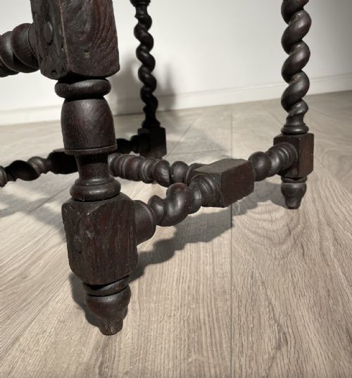 DETAILED VICTORIAN HALL CHAIR BEDROOM CHAIR IN OAK - ADDITIONAL PHOTO 3