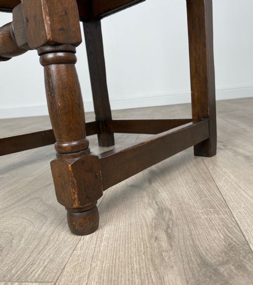 ANTIQUE SET OF 6 EDWARDIAN DINING CHAIRS IN OAK - ADDITIONAL PHOTO 12