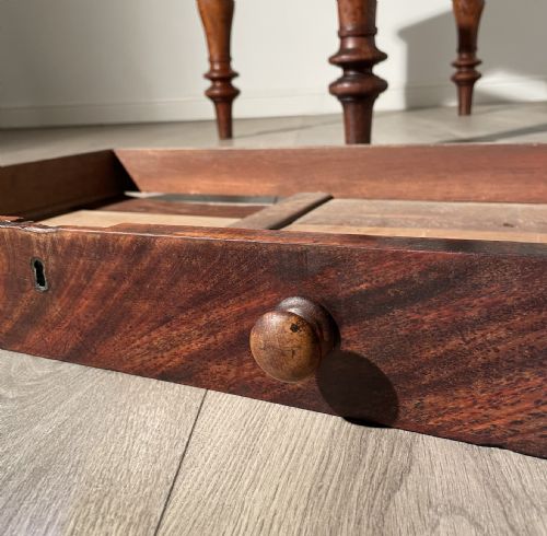 ANTIQUE 19TH CENTURY FREESTANDING LIBRARY TABLE WRITING TABLE IN MAHOGANY - ADDITIONAL PHOTO 3