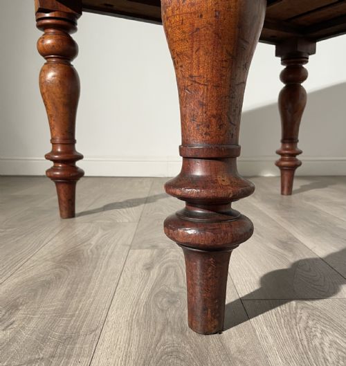 ANTIQUE 19TH CENTURY FREESTANDING LIBRARY TABLE WRITING TABLE IN MAHOGANY - ADDITIONAL PHOTO 5