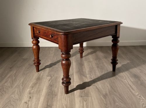 ANTIQUE 19TH CENTURY FREESTANDING LIBRARY TABLE WRITING TABLE IN MAHOGANY - ADDITIONAL PHOTO 6