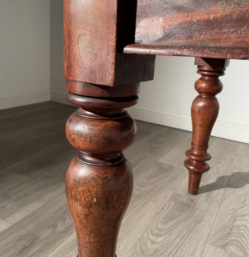 ANTIQUE 19TH CENTURY FREESTANDING LIBRARY TABLE WRITING TABLE IN MAHOGANY - ADDITIONAL PHOTO 8