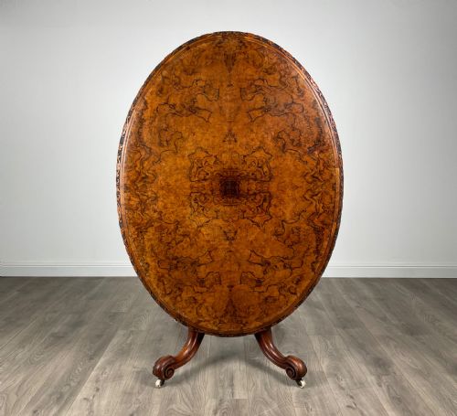 ANTIQUE 19TH CENTURY CENTRE TABLE IN BURR WALNUT - ADDITIONAL PHOTO 1
