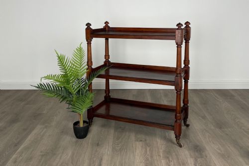 antique 19th century tea trolley in mahogany - CATEGORY: ANTIQUE FURNITURE - DATED 19TH CENTURY