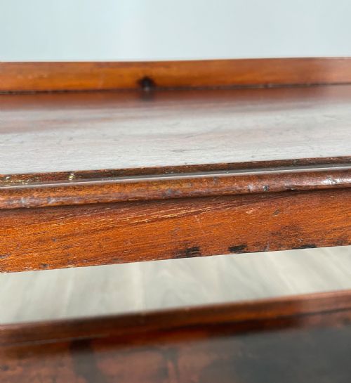 ANTIQUE 19TH CENTURY TEA TROLLEY IN MAHOGANY - ADDITIONAL PHOTO 7