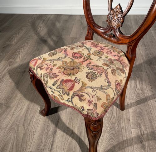 ANTIQUE 20TH CENTURY SET OF 8 CARVED DINING CHAIRS IN MAHOGANY - ADDITIONAL PHOTO 8