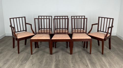 antique 18th century set of 8 dining chairs in mahogany - CATEGORY: ANTIQUE CHAIRS - DATED GEORGIAN