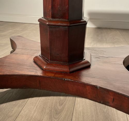 ANTIQUE WILLIAM IV TILT TOP SIDE TABLE IN MAHOGANY - ADDITIONAL PHOTO 5