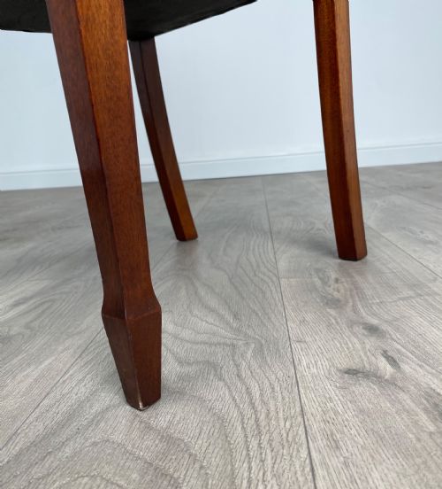 ANTIQUE 20TH CENTURY SET OF 8 INLAID DINING CHAIRS IN MAHOGANY - ADDITIONAL PHOTO 5